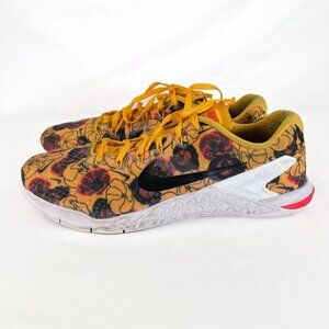 Nike Metcon 4 XD PRM Cross Training Shoe Gold Floral CD3473-700 Womens Size 11.5